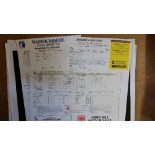 CRICKET, fully printed scorecards, Hick 1988 (405 n/o), Lara 1994 (501 n/o), Muralitharan 1998 (16