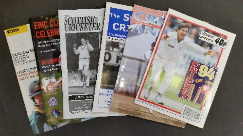 CRICKET, selection of programmes, tour guides, magazines etc., 1970s onwards, inc. many AXA & Refuge