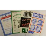 FOOTBALL, Scottish programmes, 1970s-1980s, inc. Hibs v Sporting 1972/3 ECWC, Rangers v Bayern