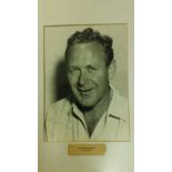 CRICKET, signed press photo by Arthur Morris, member of 1948 Australia team, h/s, 7 x 9,