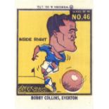 WEBCOSA & CO., Footballers, wax wrappers, Nos. 3, 4, 27, 38, 45 & 46, yellow background, some uneven