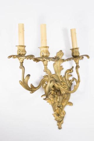 :Dore Bronze French 19th Century 3-Arm Sconce