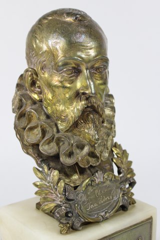 Gilt Bronze Bust of Cervantes - Image 2 of 6