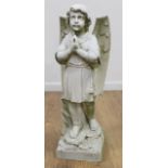 Italian Carved Marble Figure of an Angel