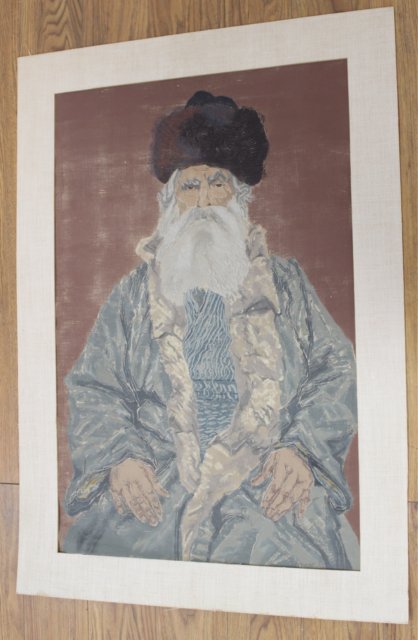 Unframed Pastel of a Rabbi - Image 2 of 4