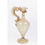 Venetian Swirl Aventurine Glass Dragon Ewer