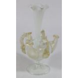 Venetian Gilt Opaline Glass Bud Vase