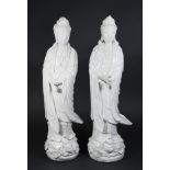 2 Asian Blanc de Chine Figures