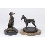 2 Bronze Sculptures of Dogs
