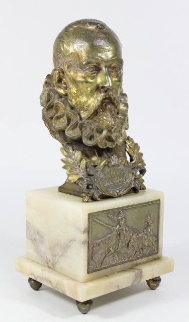 Gilt Bronze Bust of Cervantes