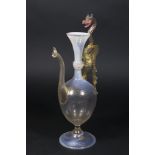 Venetian Gilt Opaline to Clear Glass Ewer