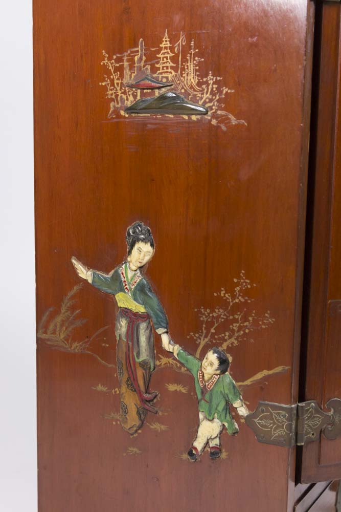 Chinese Painted Jewelry Cabinet - Bild 5 aus 6