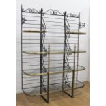 Wrought Iron & Brass French Baker's Rack