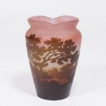 :Emile Galle Amethyst Color Cameo Glass Vase