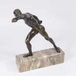 Bronze Roman Olympian on Marble Plynth