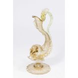 Venetian Gilt Smoked Glass Dolphin & Serpent Ewer