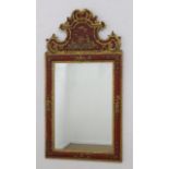 Chinoiserie Red & Gold Wood & Composite Mirror
