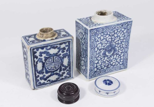 :10 Chinese Canton Odd Dishes & 2 Tea Caddies - Bild 7 aus 7