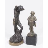 2 Bronze Clad Impressionist Style Statues