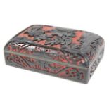 Chinese Carved Cinnabar Style Box