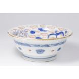 Chinese Porcelain Blue & Red Brush Bowl