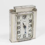 French Art Deco Dep-Polaire Chromed Lighter/Clock