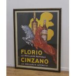 Florio Cinzano Advertising Poster