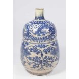 Iberian Blue & White Double Gourd Vase