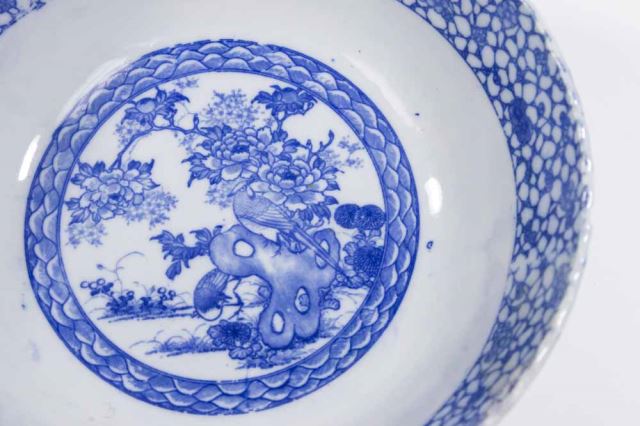 :3 Chinese Blue & White Canton Bowls - Bild 3 aus 7