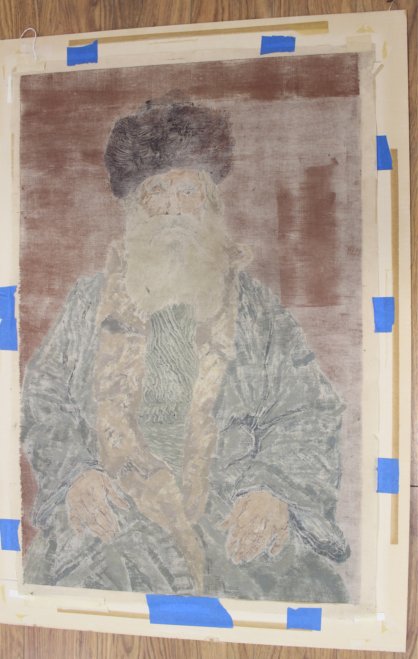 Unframed Pastel of a Rabbi - Image 3 of 4