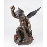 Contemporary Bronze Cupid Sculpture