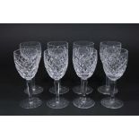 8 Cut Crystal Waterford Sherry Glasses