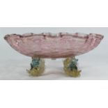 Venetian Glass Dolphin Shell-Form Bowl