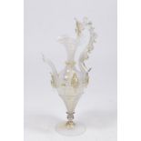 Venetian Gilt Opaline to Clear Glass Ewer