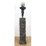 Bronze Atlas Figure Holding Ball