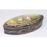 Sèvres Style Oval Box with Courting Scene