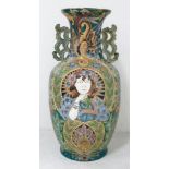 Austrian Art Nouveau High Glaze Palace-Size Urn