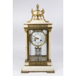 French Louis XVI Style Crystal Regulator Clock