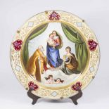 Round Vienna Charger, Madonna & Child