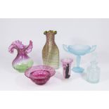 2 Glass Vases & 4 Other Pieces