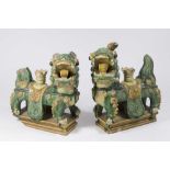 Pair Chinese Ceramic Foo Dogs