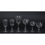 Large Lot of Etched Antique Glasses