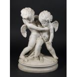 Parian Grouping of 2 Putti