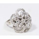 Ladies 14K White Gold & Diamond Ring