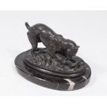 Bronze Dog with Rodent Grouping "Barye"