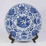 19th Century Signed Blue & White Chinese Charger