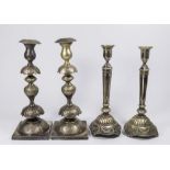2 Pairs Silverplated Candlesticks