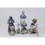 3 Royal Copenhagen Figures