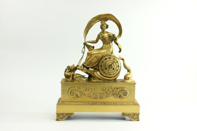 Circa 1830s-40s Dore Bronze Mantel Clock - Image 2 of 10