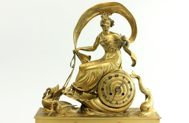 Circa 1830s-40s Dore Bronze Mantel Clock - Image 3 of 10